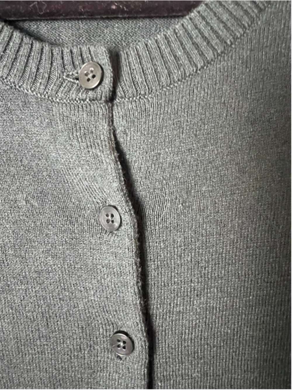 Gap Hunter Green Cardigan Preppy Dark Academia Grandpa Chic Sweater S - Picture 3 of 6